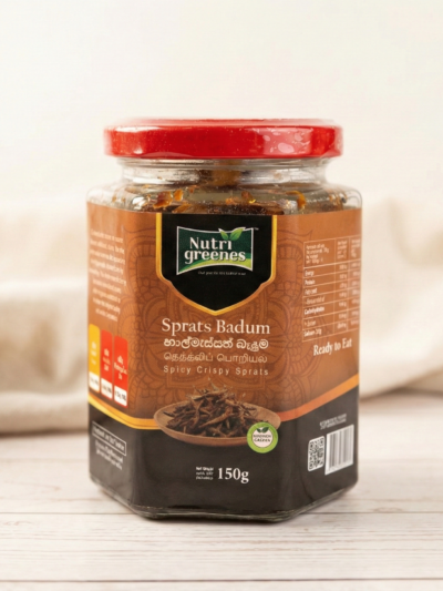 Naturally made Sri Lankan Sprats Badum ready-to-eat side dish for rice and curry traditional meals